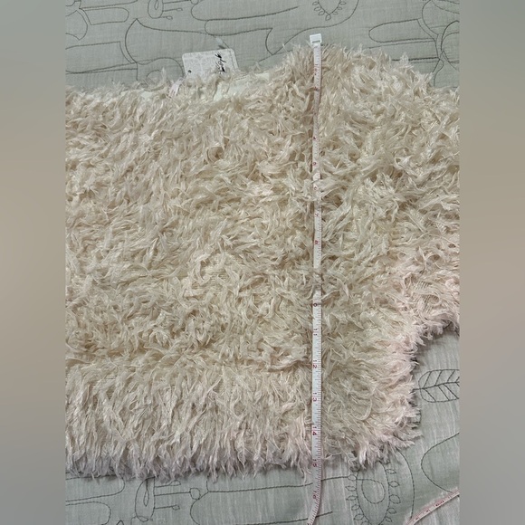 NWT Free People Flutter Top XS Cream Feather Effect - Picture 6 of 8